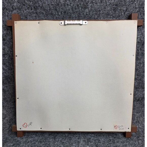 Chew Mail Pouch Tobacco Barn Cross-Stitched Wall Art With Frame Signed BEK Vtg - Picture 6 of 6